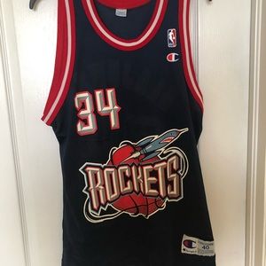 Houston rockets jersey vintage champion jersey Olajuwon